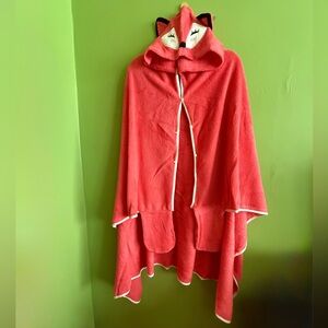 Fox Hooded Throw Blanket